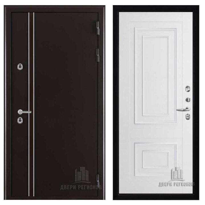 Дверь входная Двери Регионов Норд 2 Термо Флоренция 62002 Серена Белый металлическая