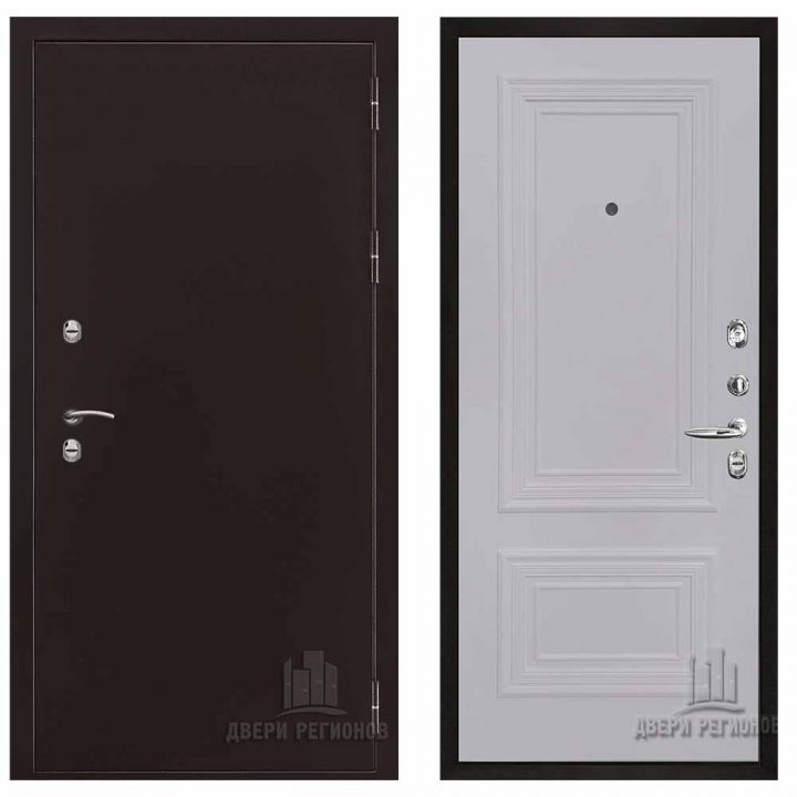 Дверь входная Двери Регионов Термо 3 Медный Антик Престиж Серый шелк металлическая