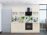 Модульная кухня Валерия-М-01 в цвете бежевый металлик