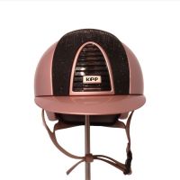 Шлем (жокейка) KEP Italia Cromo 2.0 Pink Diamond Galassia black front black grill Powder strap