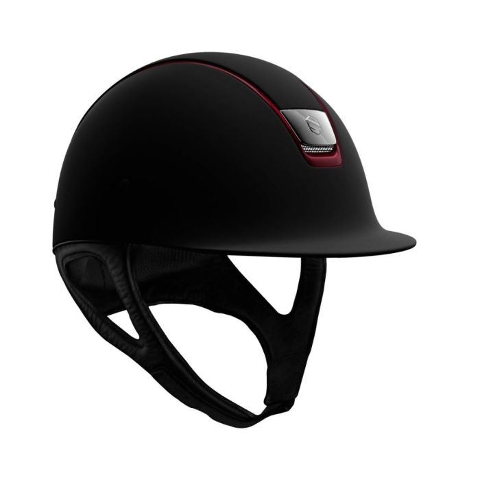 Шлем (жокейка) Samshield shadowmat black burgundy trim