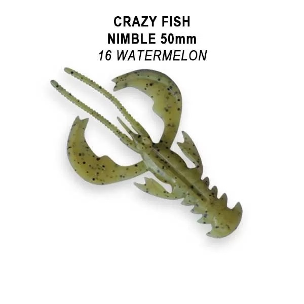 Приманка Crazy Fish Nimble, цвет 16 - Watermelon