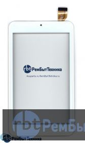 Сенсорное стекло (тачскрин)  Евросеть E-TAB 7.11 белое с рамкой