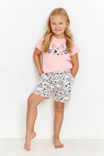 Пижама детская для девочек TARO Lexi 2901-2902-01, футболка и шорты, розовый