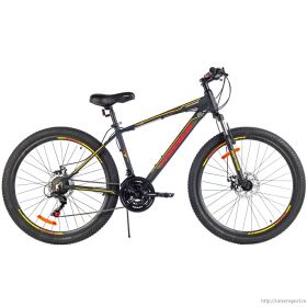 Велосипед Larsen Avantgarde 27,5" 21 СК., черный/желтый/красный матовый (2022) рама 19"