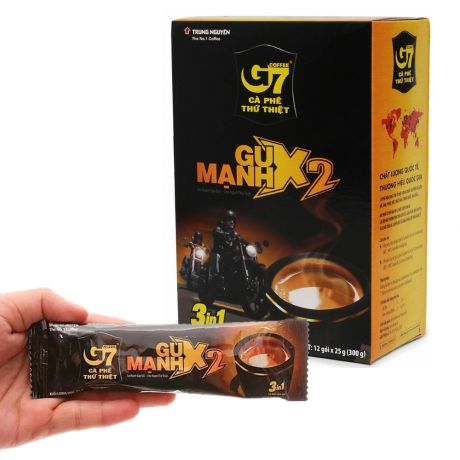Вьетнамский растворимый кофе 3 в 1 "STRONG X2", G7, коробка 12 саше, 300 г, Вьетнам
