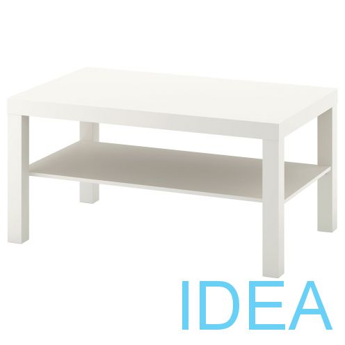 DESK 82 (LACK) Журнальный стол, белый, 82x50x45 см