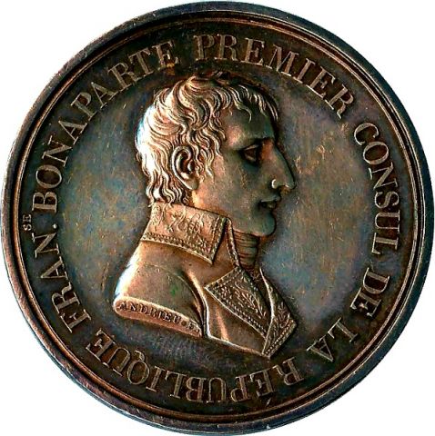 Медаль 1801 Франция Наполеон I Бонапарт AUNC