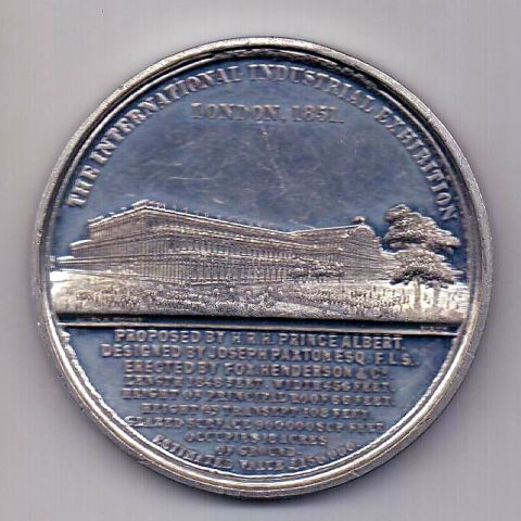 медаль 1851 Великобритания 51 мм UNC