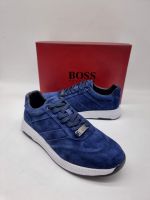 Мужские кроссовки Hugo Boss замшевые синие