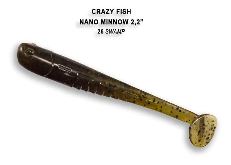 Приманка Crazy Fish Nano minnow 2.2, цвет 26 - Swamp