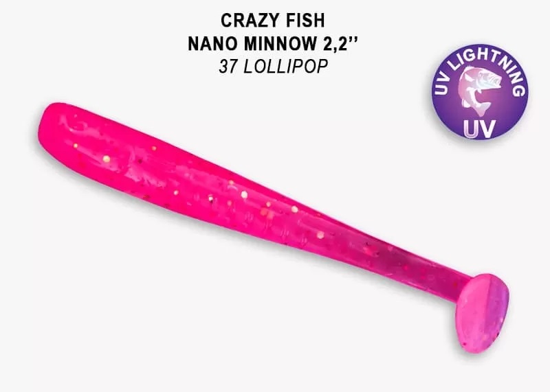 Приманка Crazy Fish Nano minnow 2.2, цвет 37 - Lollipop