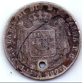 1 лира 1815 Парма Италия