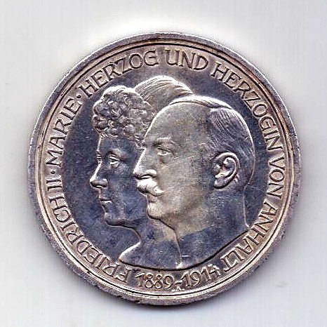 3 марки 1914 Анхальт UNC Германия