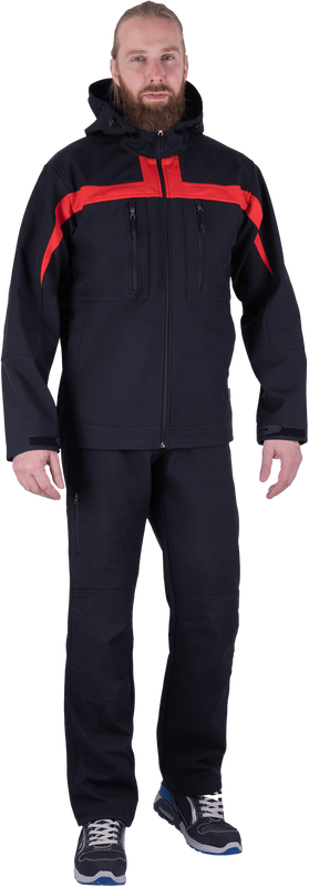Куртка Софтшелл, черный-красный (Кур 903)