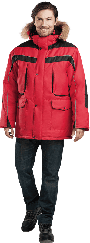 Куртка ДИКСОН утеплённая, красный-чёрный (Кур 665)