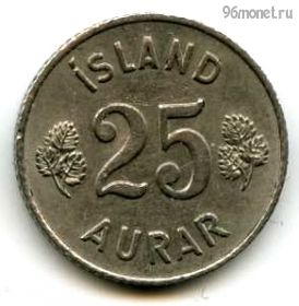 Исландия 25 эйре 1962