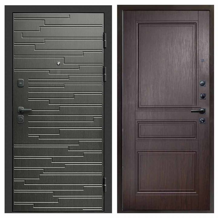 Входная дверь Termo-door Ривьера BLACK Классика венге Металлическая