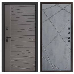 Входная дверь Termo-door Сицилия BLACK Лучи бетон темный