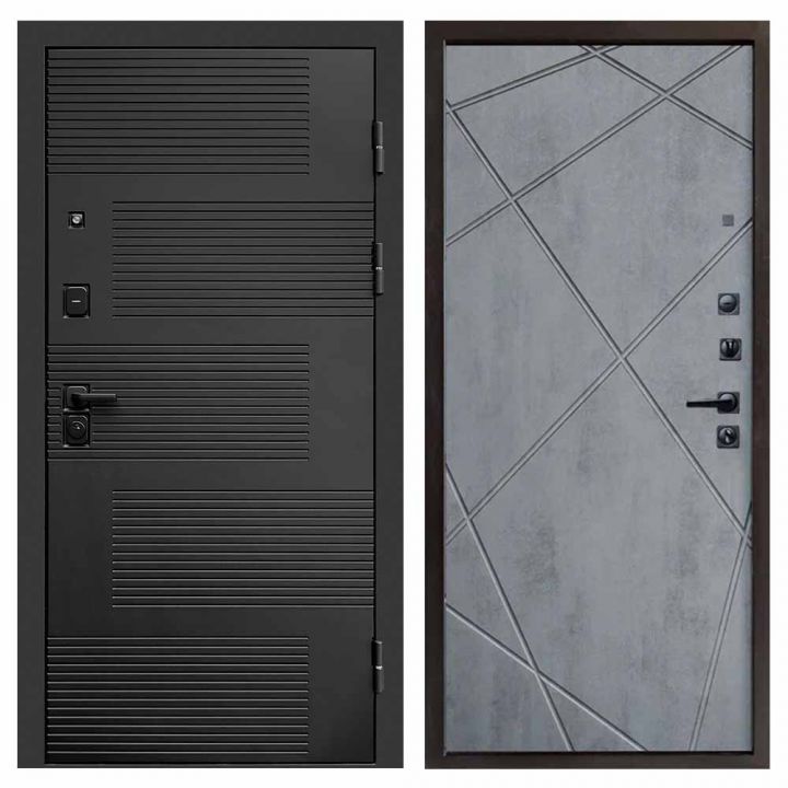 Входная дверь Termo-door Фаворит BLACK Лучи бетон темный