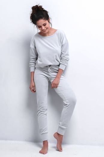 Пижама женская SENSIS Silver, джемпер и брюки, серый