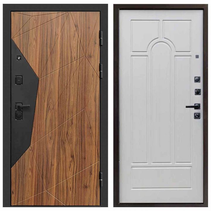 Входная дверь Termo-door Авангард BLACK Арка Лиственница Металлическая