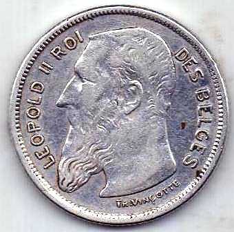 2  франка 1904 Бельгия