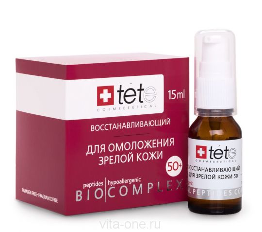 Биокомплекс восстанавливающий  для лица, шеи и декольте 50+ Tete cosmeceutical (Тете косметик) 15 мл