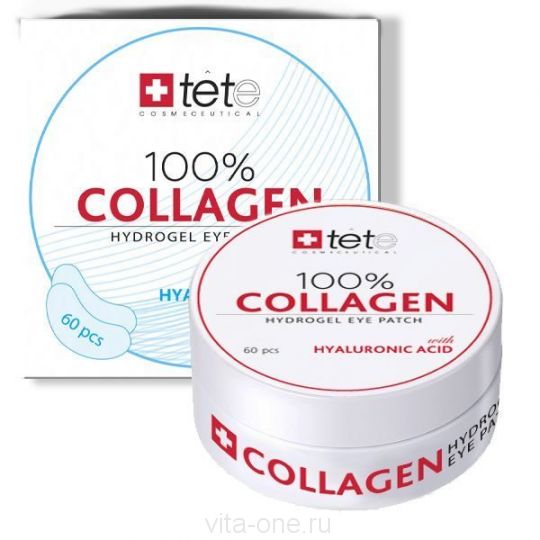 Гидроколлагеновые патчи для век (100% Collagen EYE PATCH) Tete cosmeceutical (Тете косметик) 60 шт