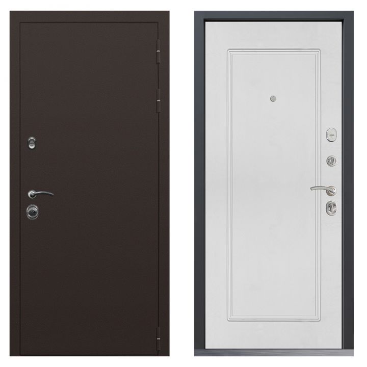 Входная дверь  Command Doors Браун  38.02 Белый матовый металлическая