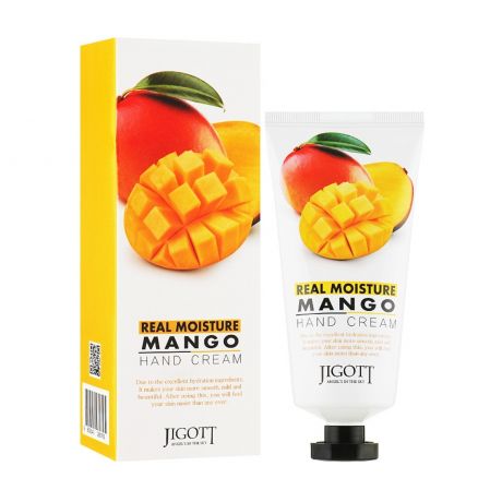 Крем для рук с экстрактом манго - Real Moisture Mango Hand Cream, Jigott, 100 мл, Корея
