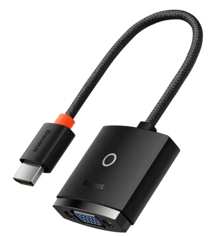 Адаптер-переходник Baseus Lite Series Adapter HDMI to VGA (3.5 mm Aux Port & Micro USB Power Input) Black (WKQX010101)
