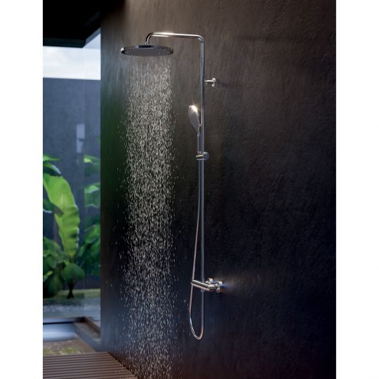 Душевая система с верхним и круглым ручным душем Bossini APICE с термостатическим смесителем L10505 ФОТО