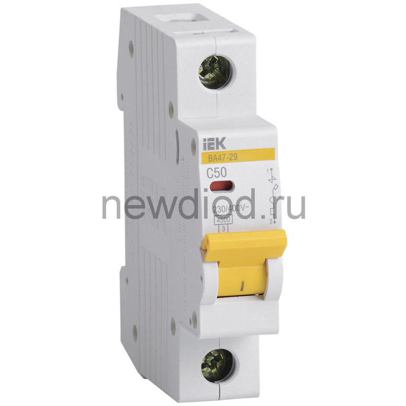 IEK KARAT Автоматический выключатель ВА47-29 1Р 50А 4,5кА х-ка С