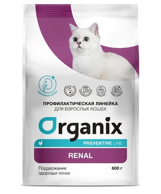 Сухой корм для кошек Organix Preventive Line Renal сухой корм для кошек "Поддержание здоровья почек"
