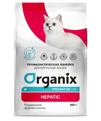 Сухой корм для кошек Organix Preventive Line Hepatic сухой корм для кошек "Поддержание здоровья печени"