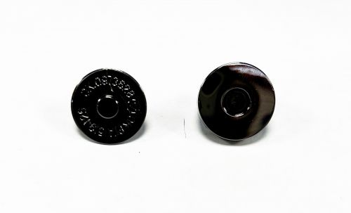 Кнопка магнитная на клямерах 18 мм*4,2 мм темная гальваника
