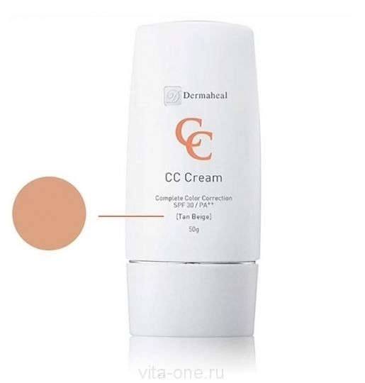 Dermaheal (Дермахил) CC Cream Tan beige (тёмно-бежевый) Крем тональный выравнивающий тон кожи SPF30 50 мл