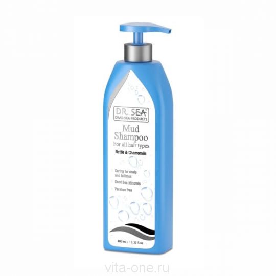 Грязевой шампунь для укрепления волос с экстрактами крапивы и ромашки Dr.Sea (Доктор Си) 400 мл