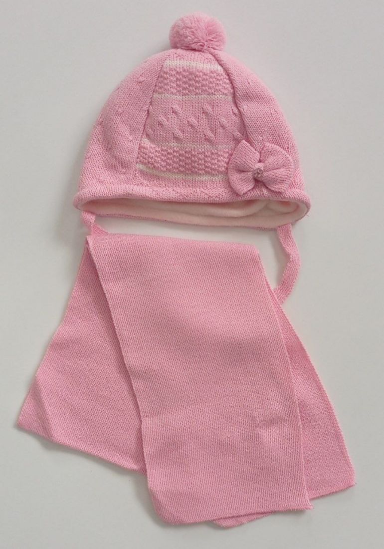 Шапка и шарф Kolad для девочки, цвет розовый