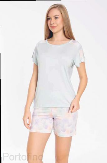 пижама женская футболка и шорты (вискоза) 840-439