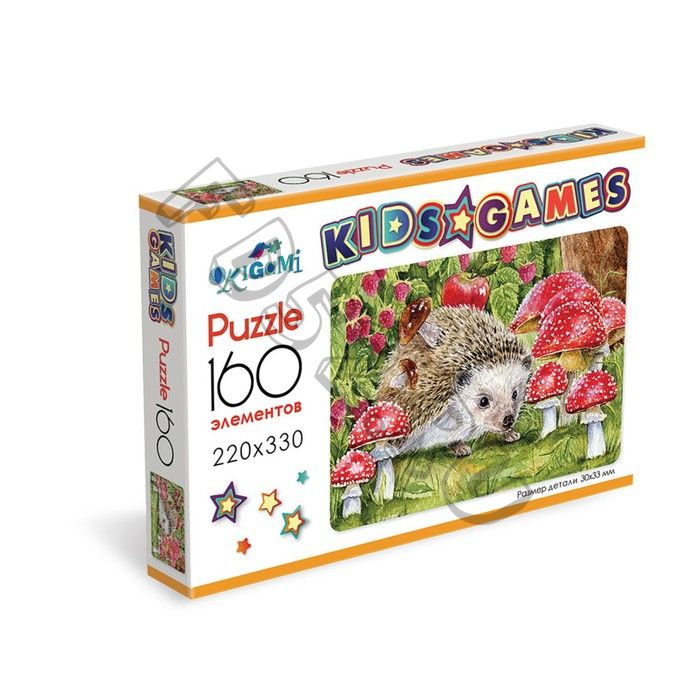 Пазл Kids games «Ёжик», 160 элементов