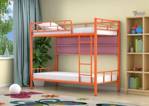 Двухъярусная кровать Ницца Оранжевый полка Розовый