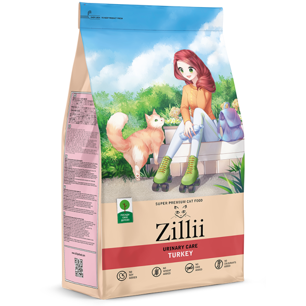 Сухой корм для кошек Zillii Urinary Care Turkey PH контроль с индейкой