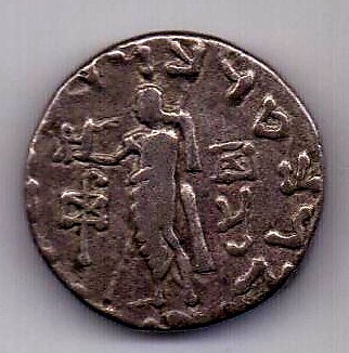 Тетрадрахма. Индо-Скифия. Азес II 1 век до н.э.