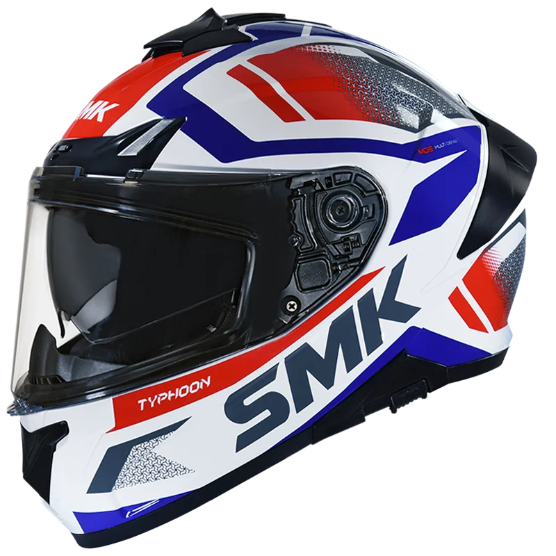 Шлем SMK TYPHOON THORN, цвет белый/синий/красный