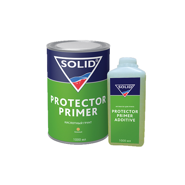 Solid PROTECTOR PRIMER - кислотный грунт 1+1, цвет: бежевый, 1л. + 1л.