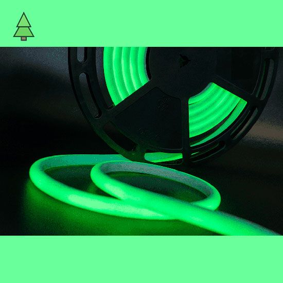 Светодиодная термолента для сауны 24В; IP68; цвет: Зелёный