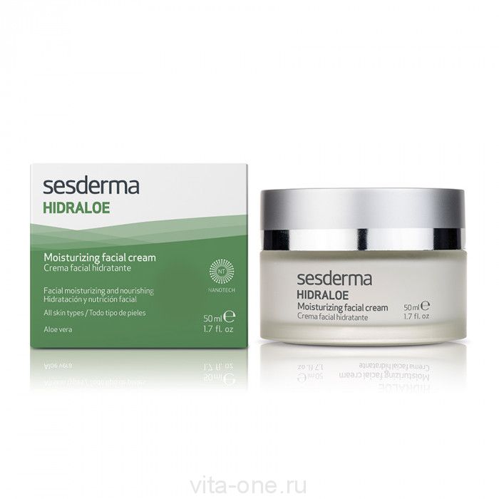 HIDRALOE Moisturizing facial cream – Крем увлажняющий  для лица Sesderma (Сесдерма) 50 мл