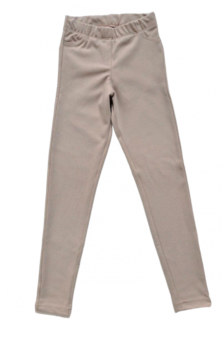 Бежевые брюки-леггинсы для девочки